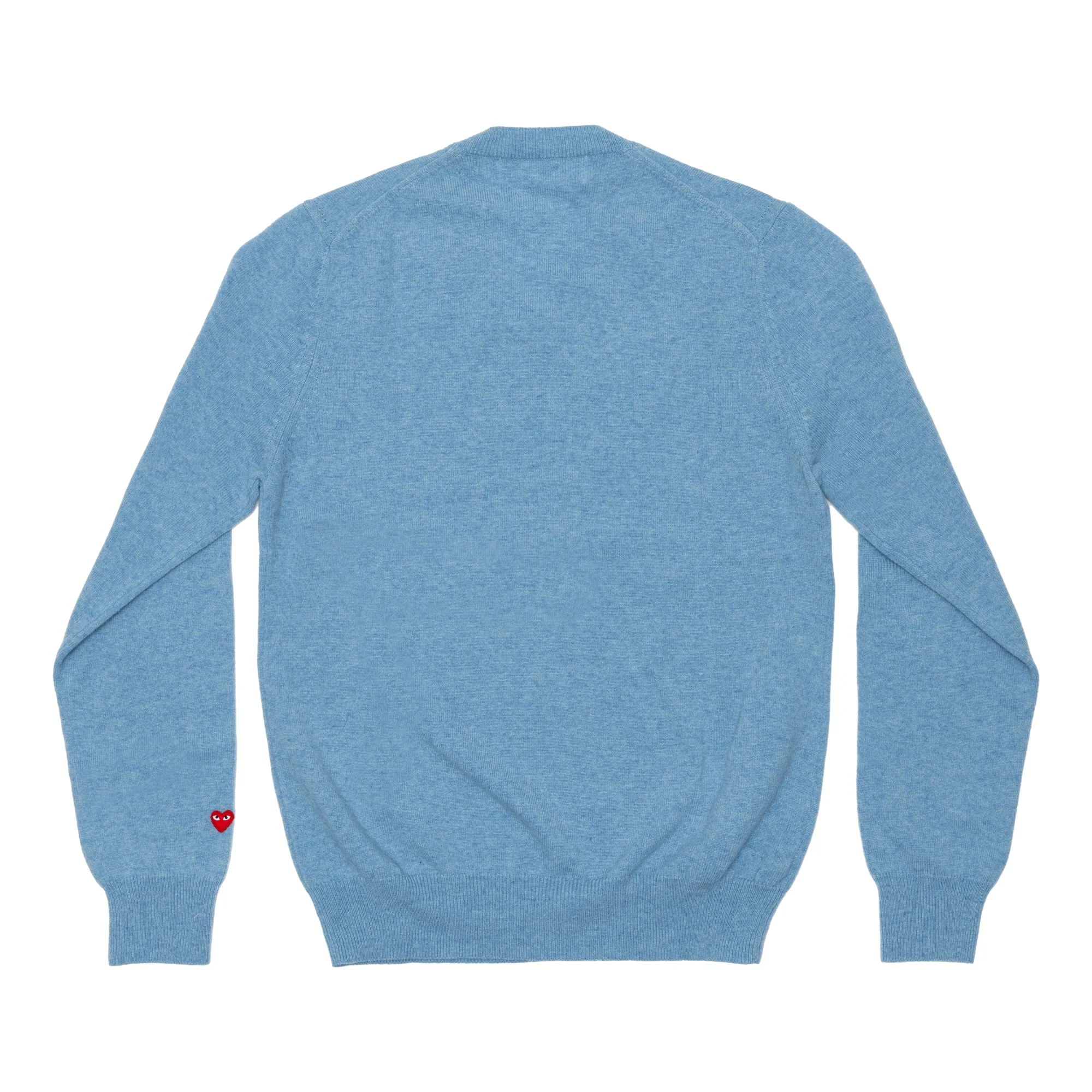 PLAY V-Neck Cardigan Pastel Series Sleeve Heart (Light Blue) - Image 2