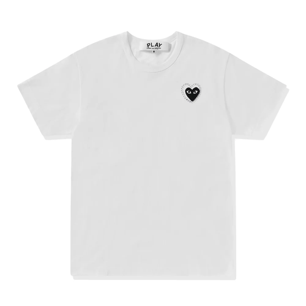 PLAY Metal Stone Emblem Black Heart T-Shirt