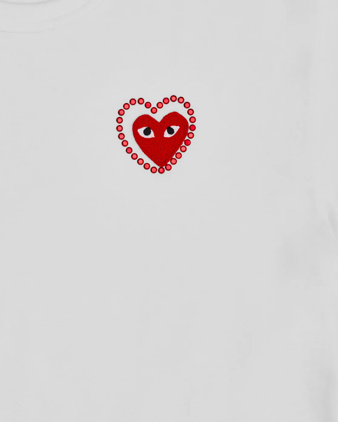 PLAY Metal Stone Emblem Red Heart T-Shirt - Image 2
