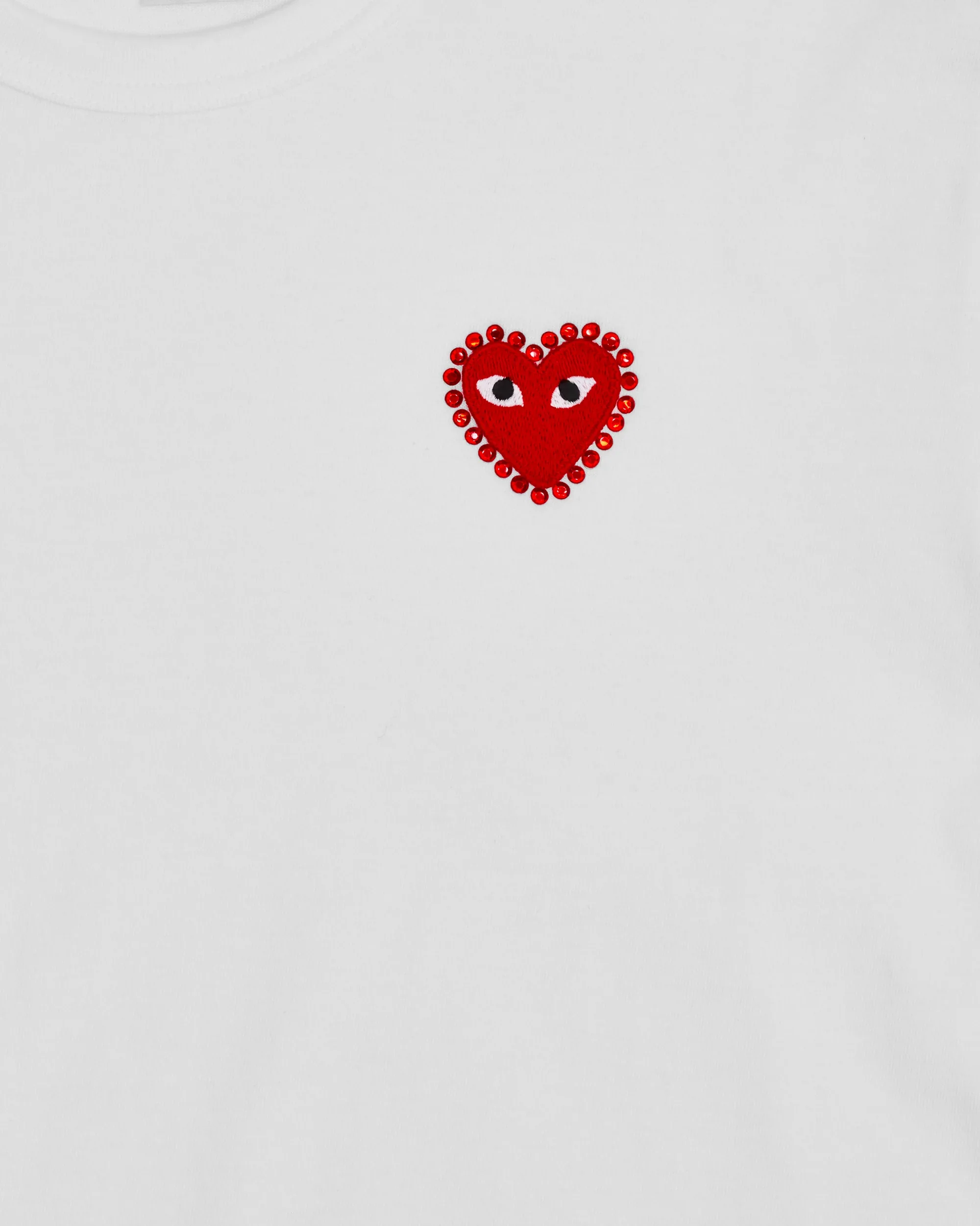 PLAY Rhinestone Emblem Red Heart T-Shirt - Image 2