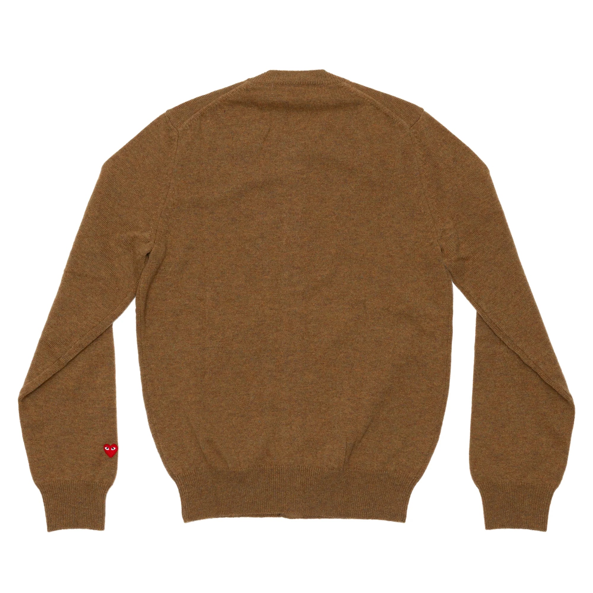 PLAY Round Neck Cardigan Pastel Series Sleeve Heart (Camel) - Image 2