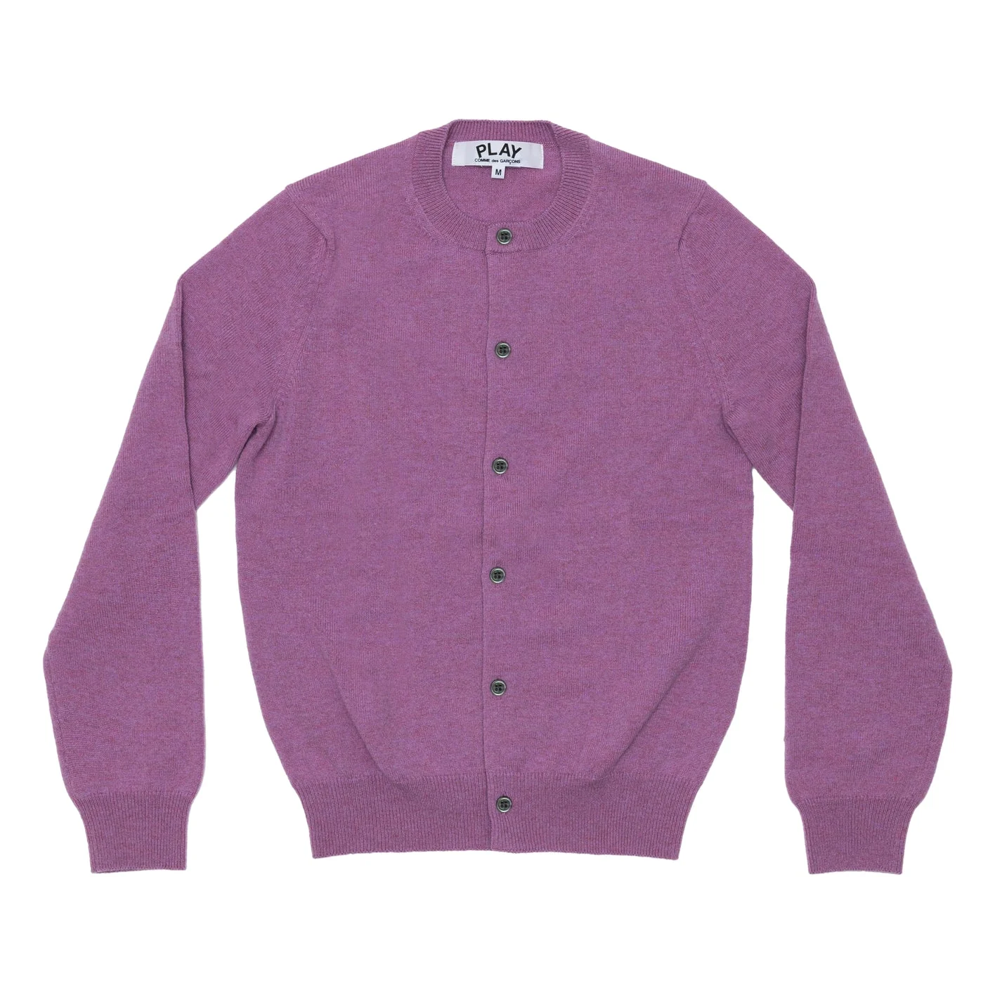PLAY Round Neck Cardigan Pastel Series Sleeve Heart (Purple)