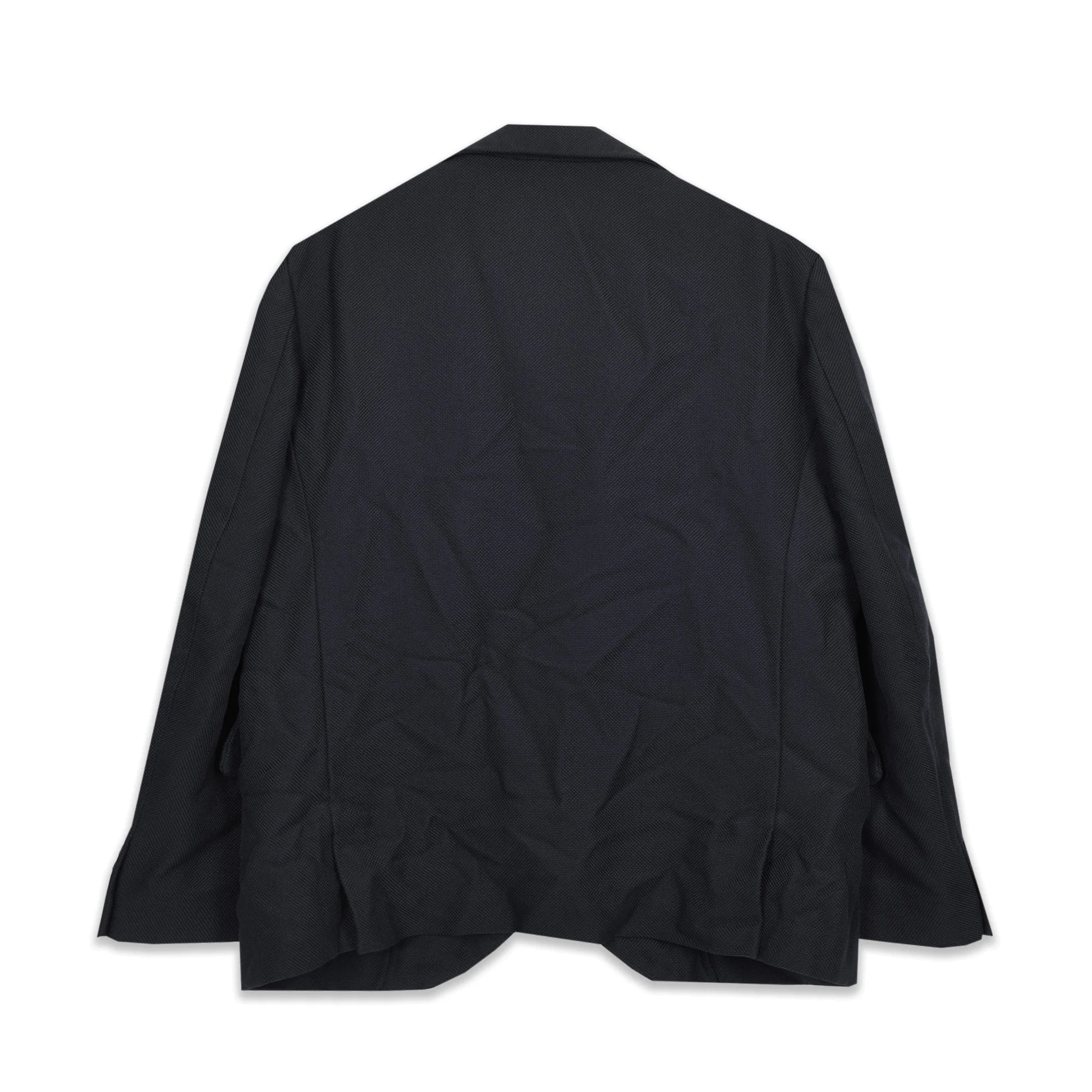 Polyester Basket Weave Jacket Black - Image 2