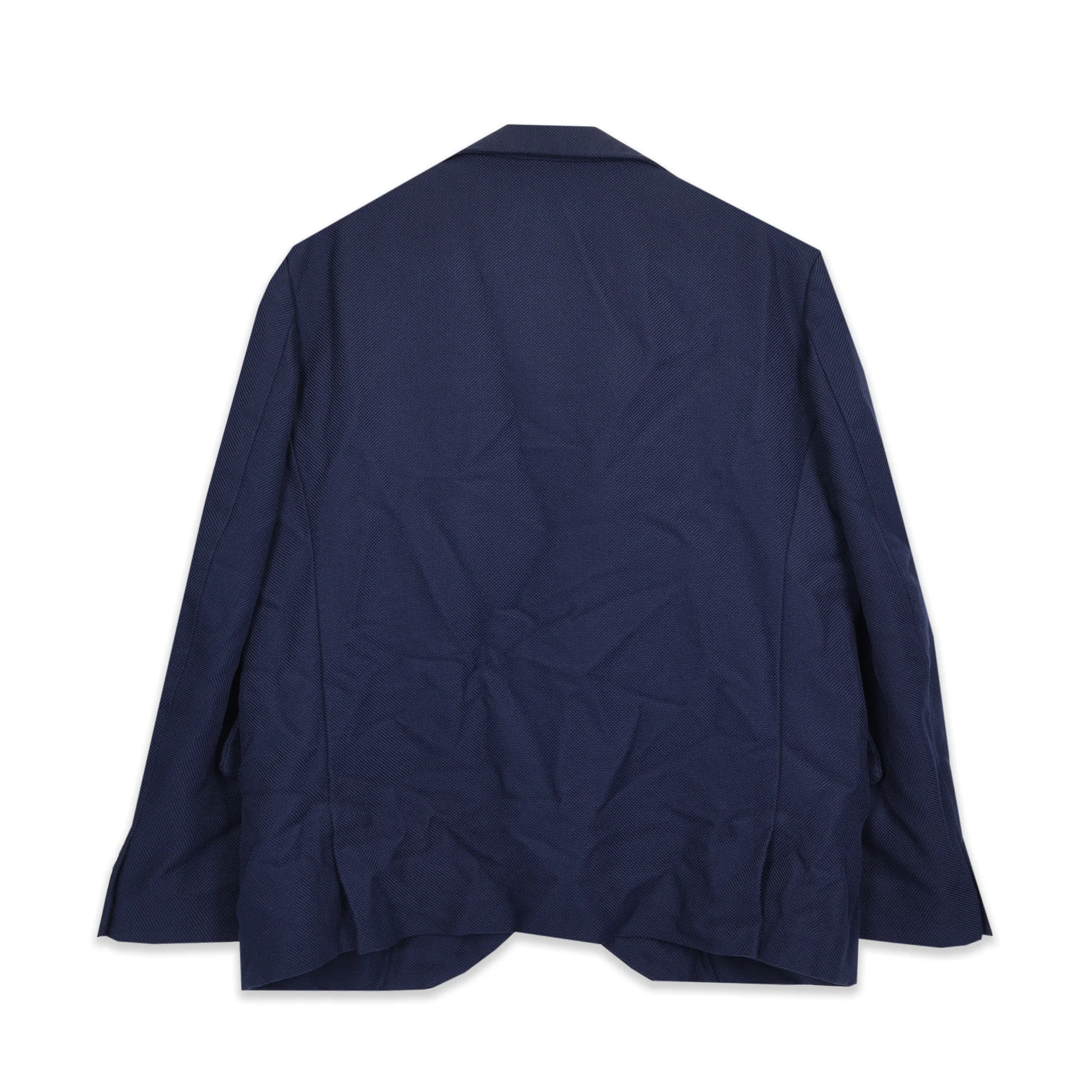 Polyester Basket Weave Jacket Navy - Image 2