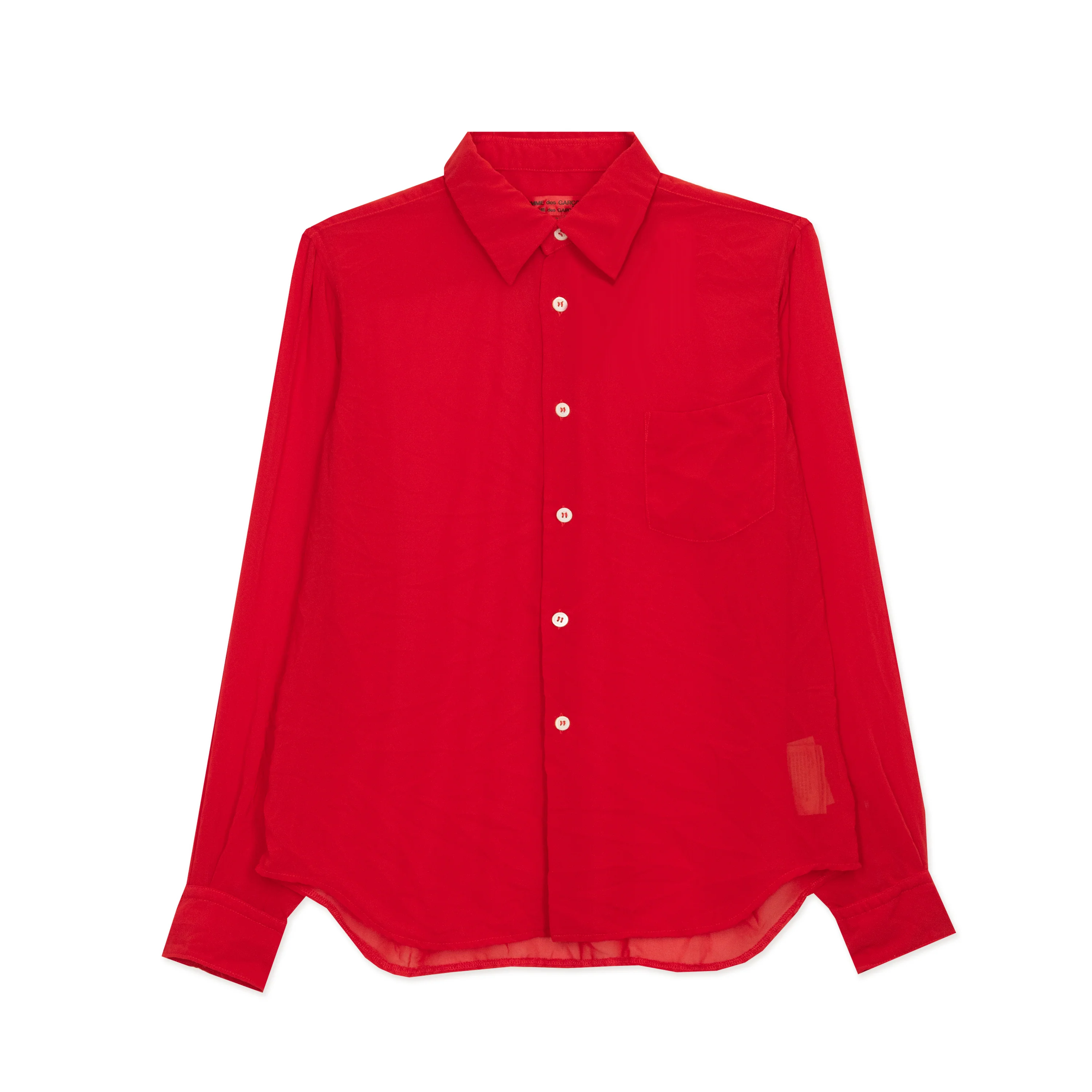 Polyester Sheer Red Shirt