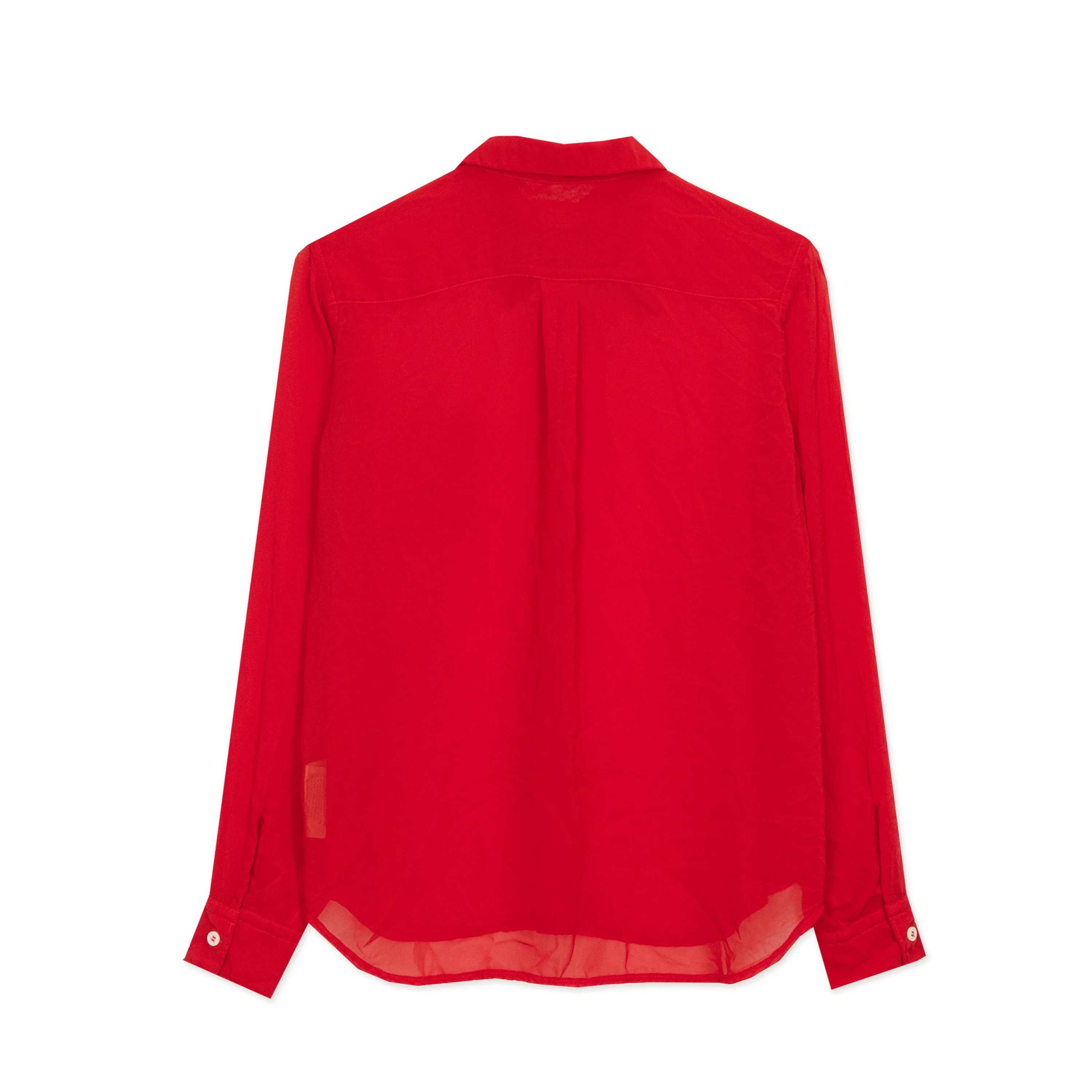 Polyester Sheer Red Shirt - Image 2