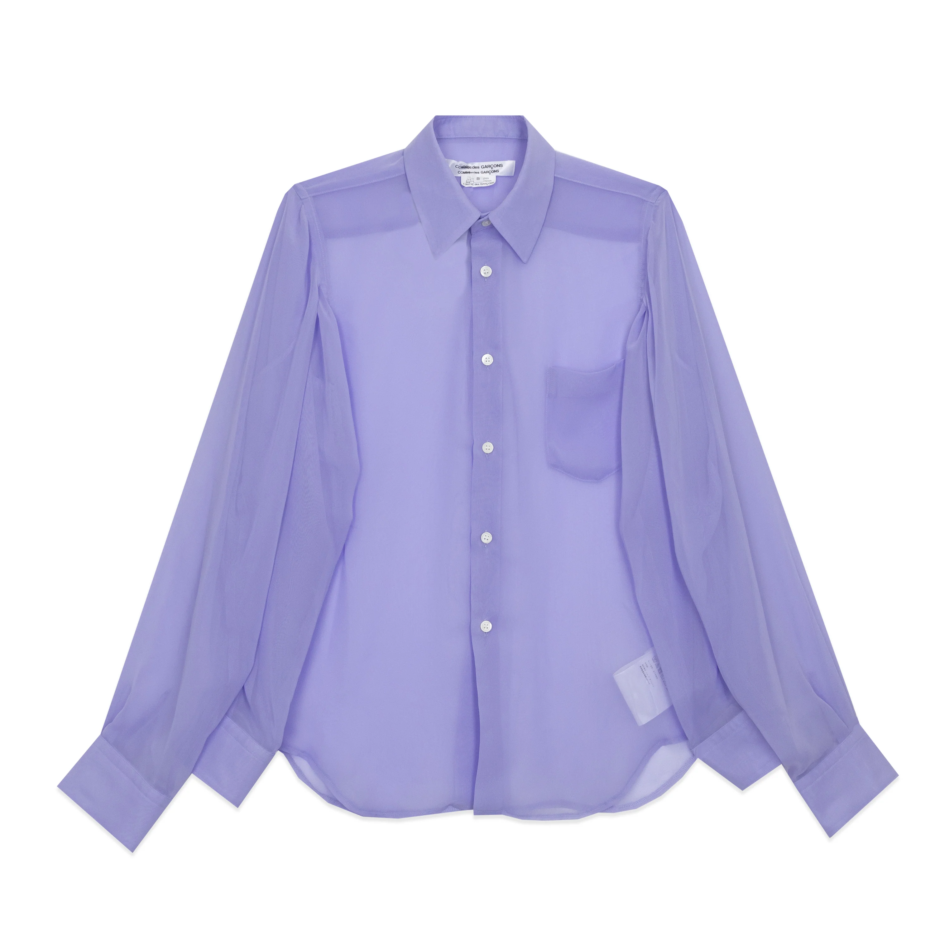 Purple Sheer Plain Shirt