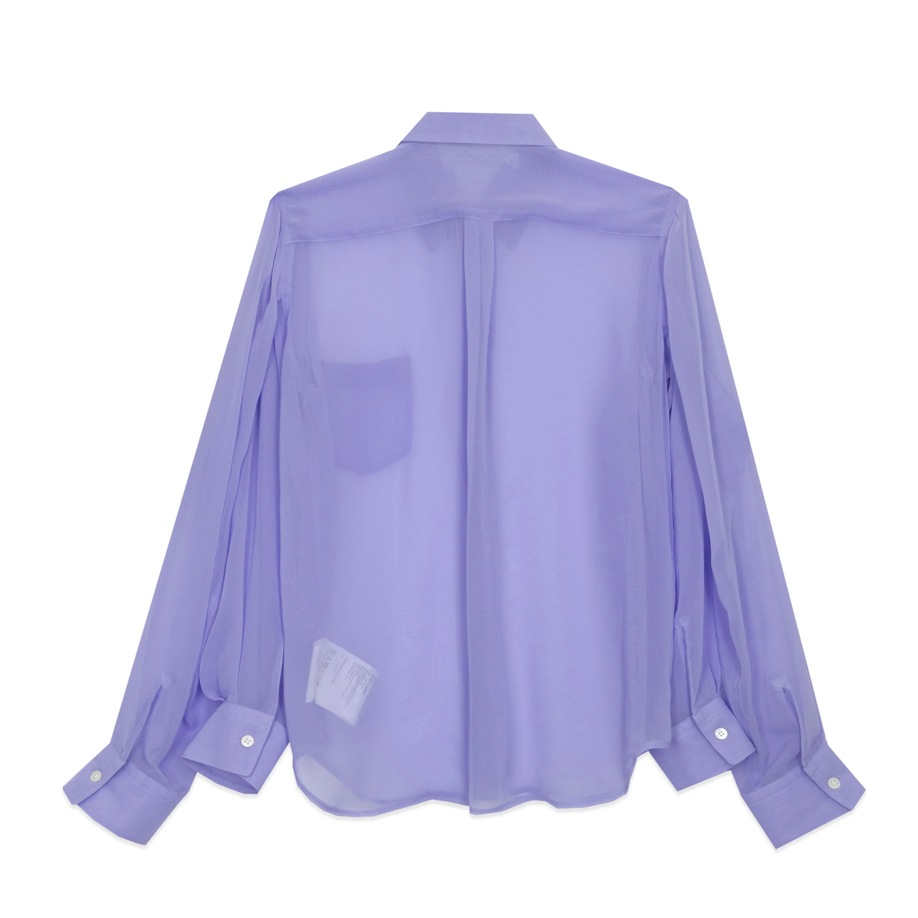 Purple Sheer Plain Shirt - Image 2