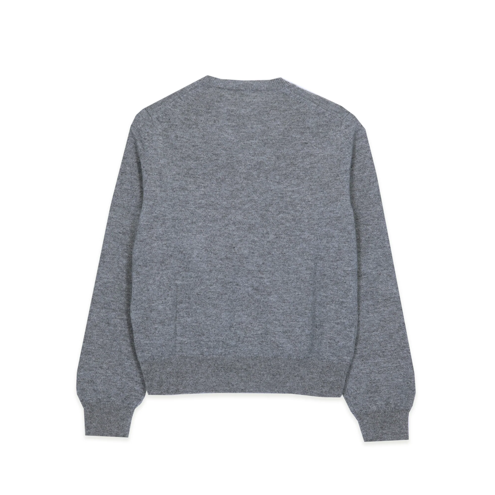 Round Neck Grey Cashmere Cardigan - Image 2