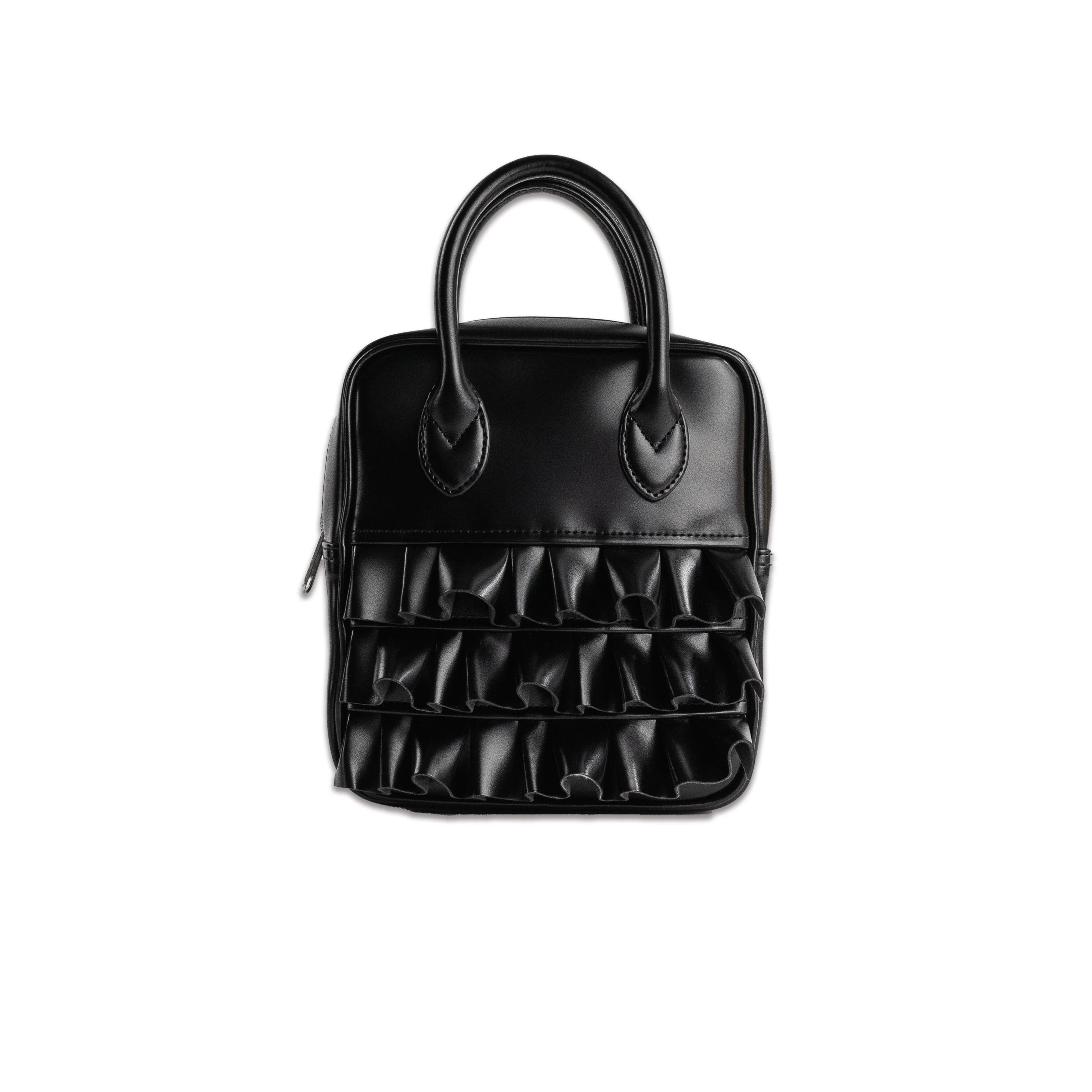 Frill Mini Black Bag - Image 2
