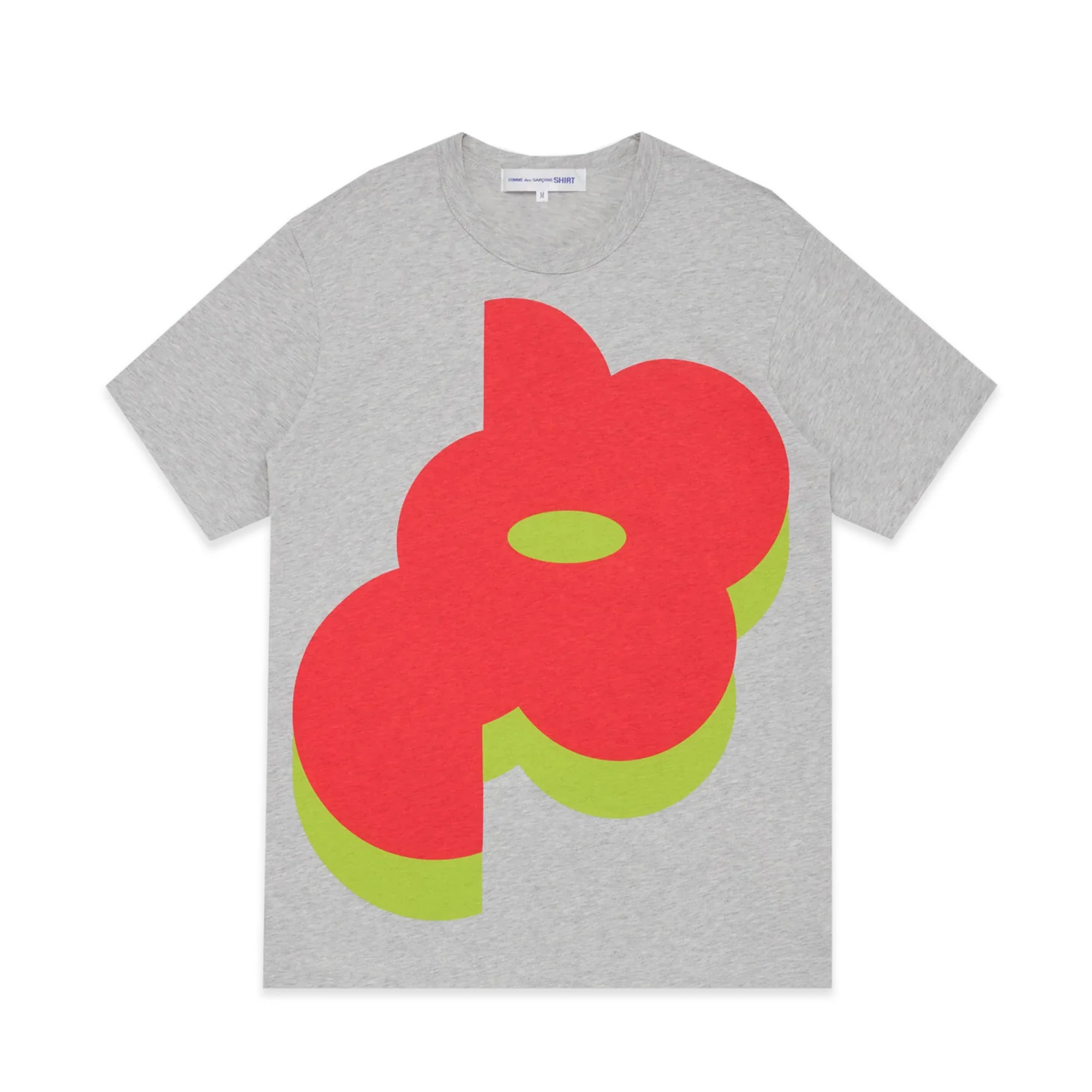 Top Grey Graphic Flower T-Shirt