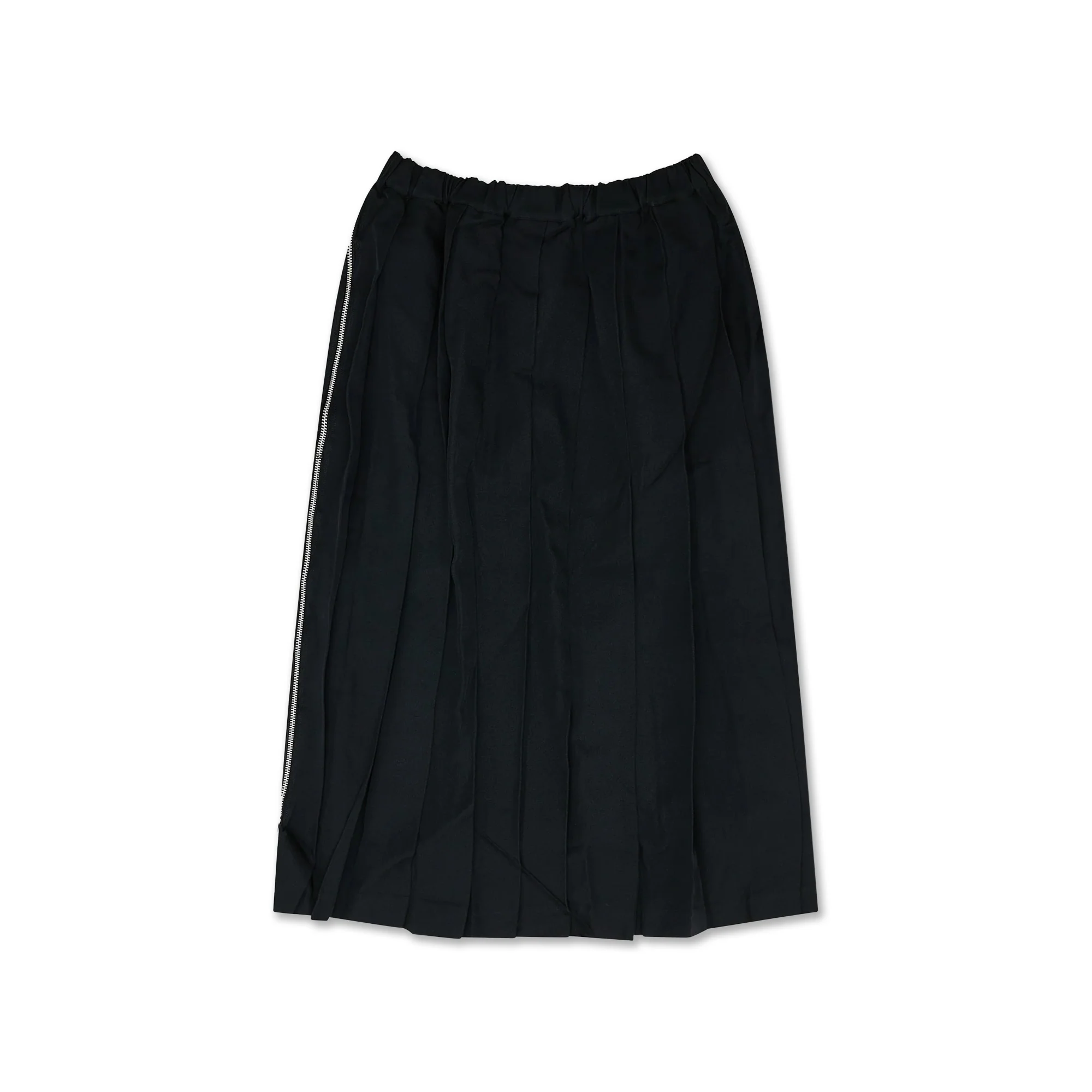 Poly Twill Pleated Side Zip Skirt - Image 2