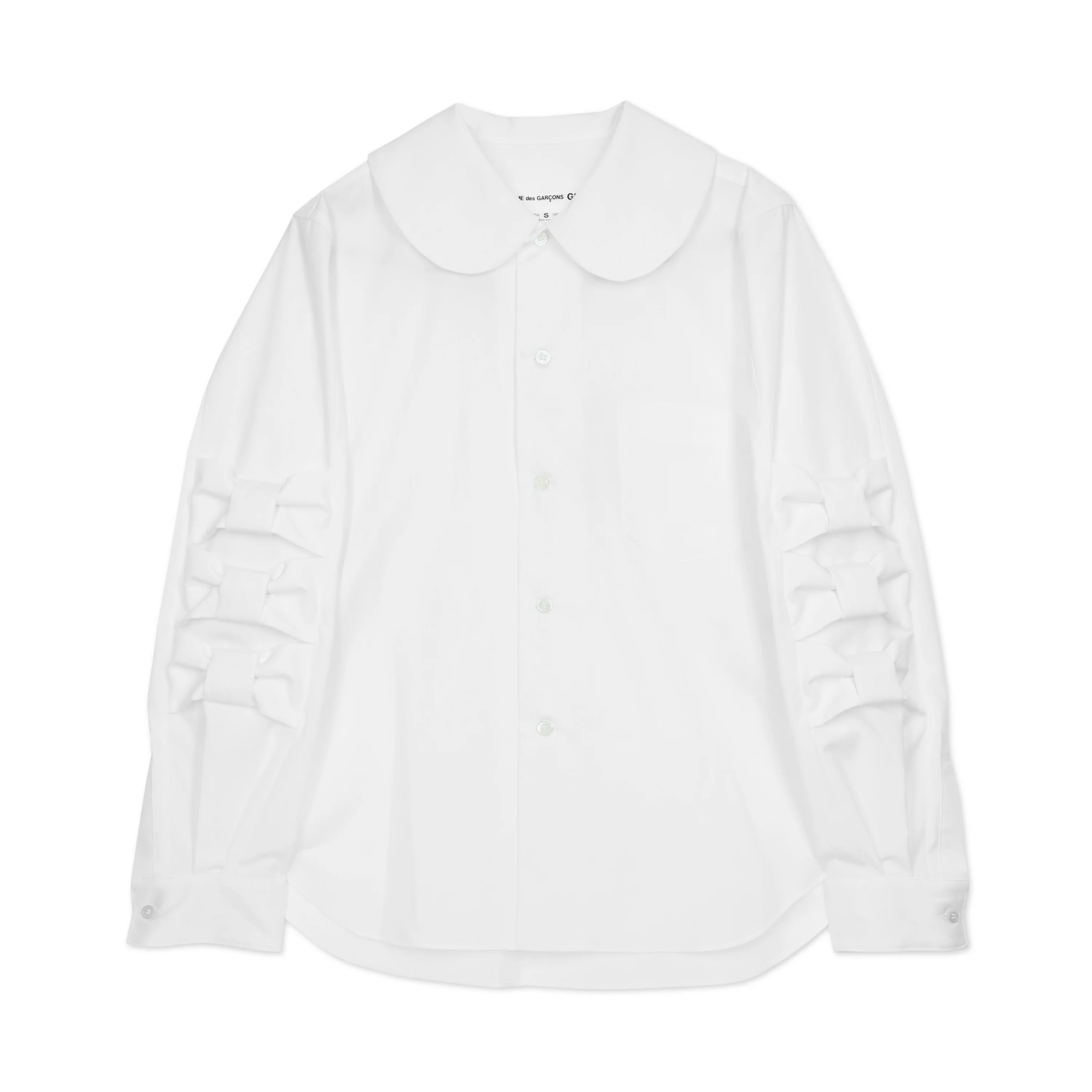 White Bow Sleeve Blouse