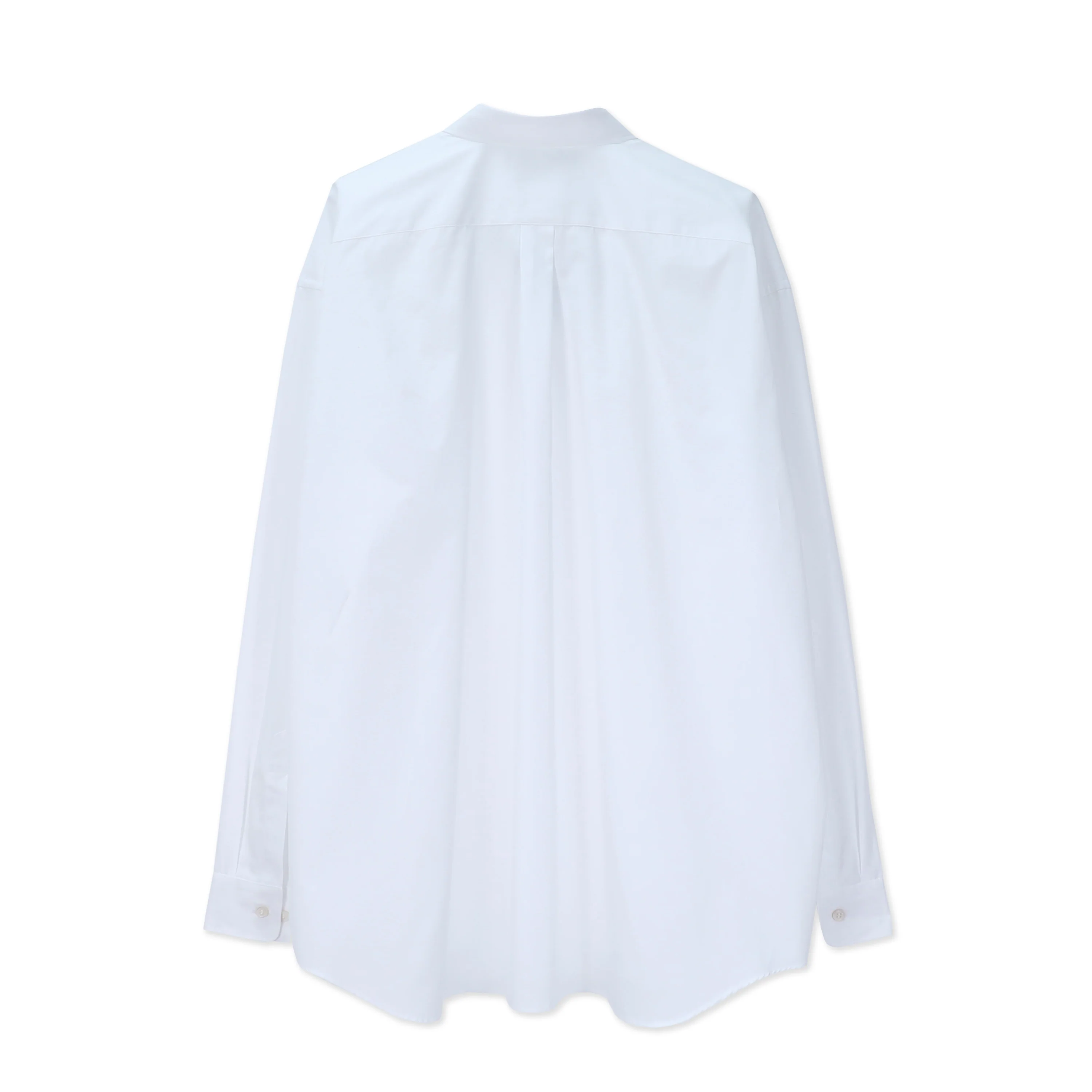 White Cotton Broadcloth Wide Shirt - Image 2