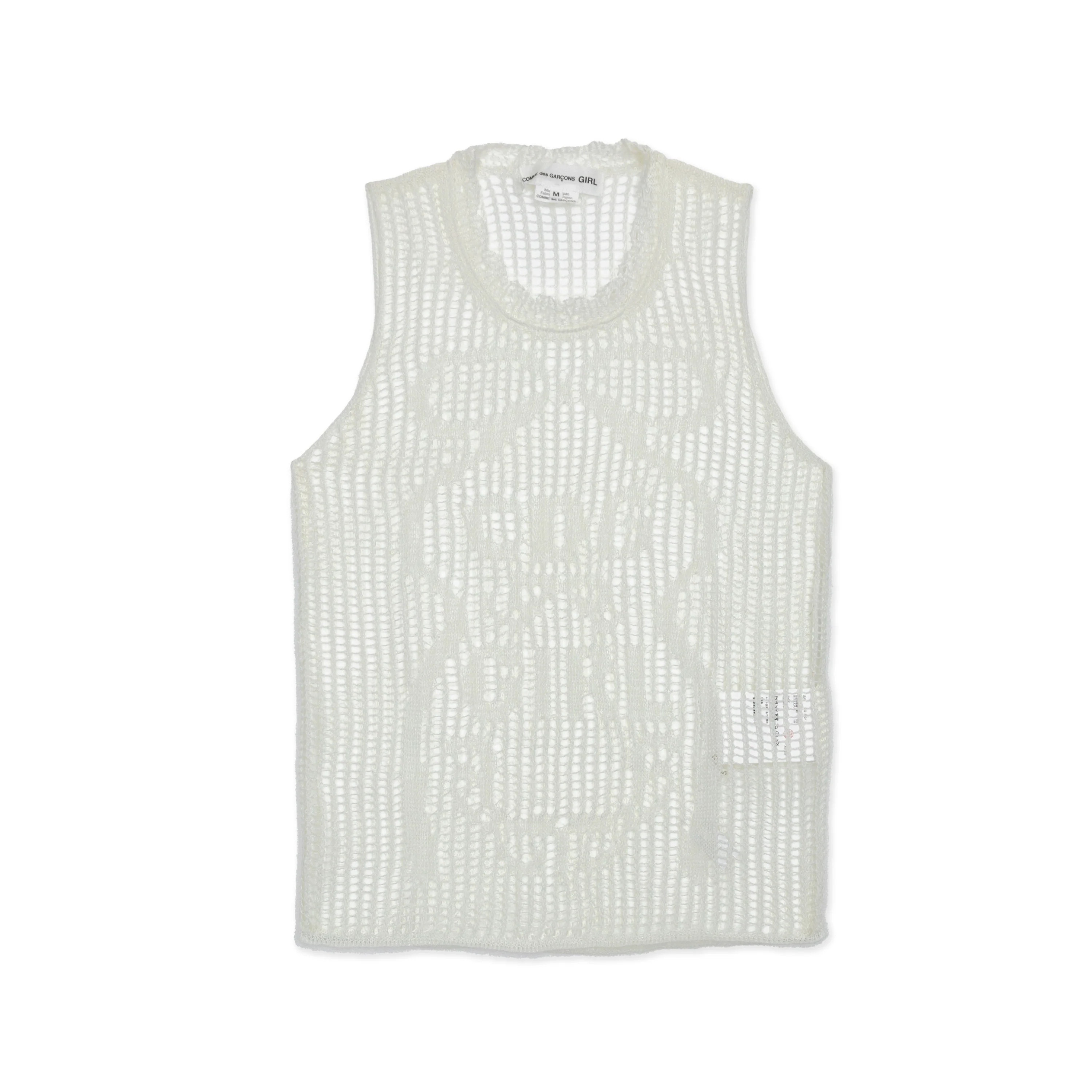 White Crochet Singlet