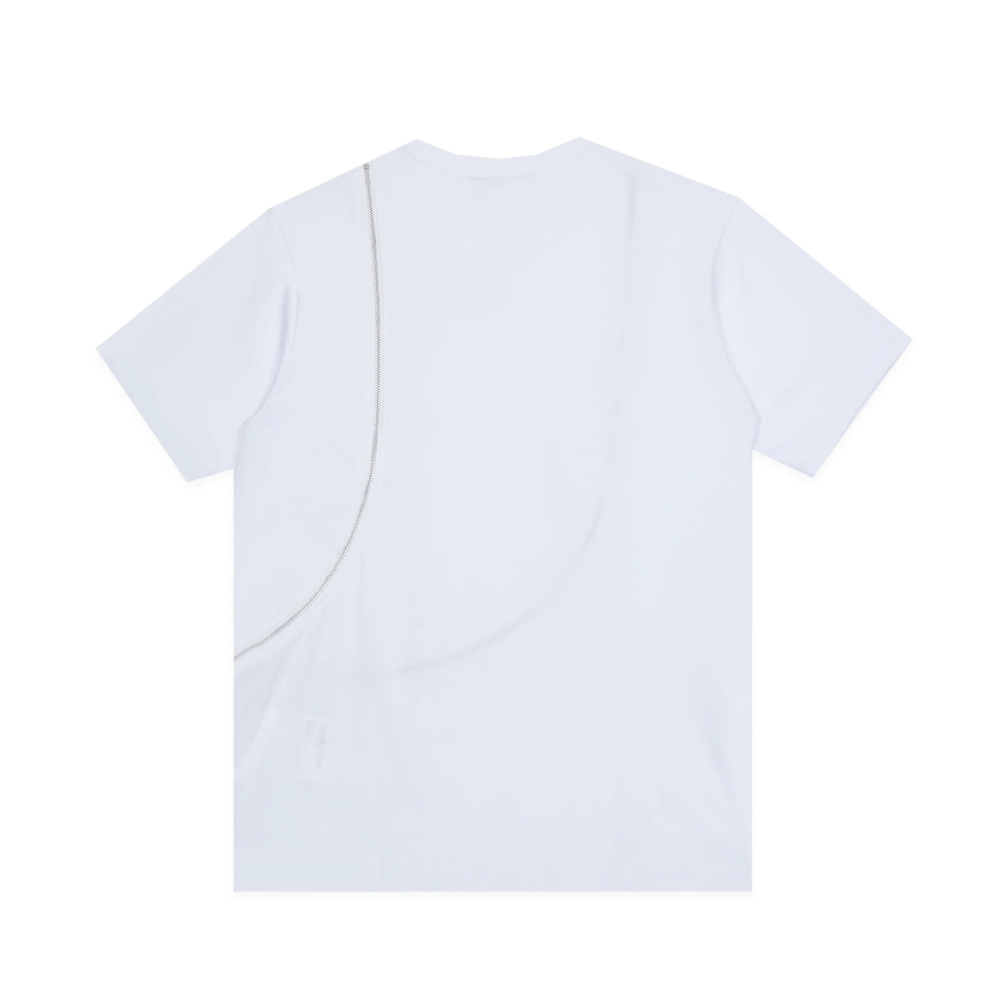 White Curve Zip T-Shirt - Image 2