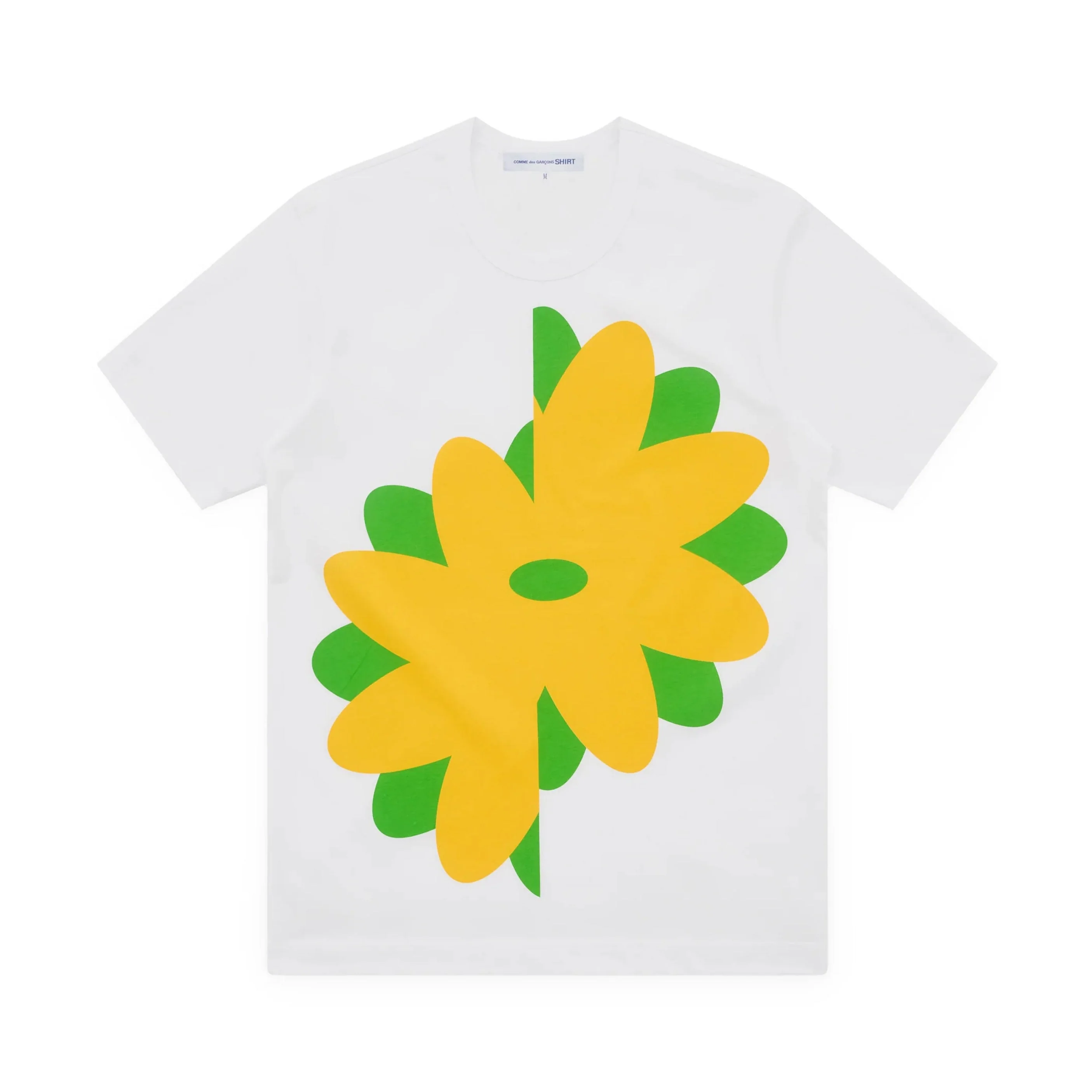 White Graphic Flower T-Shirt