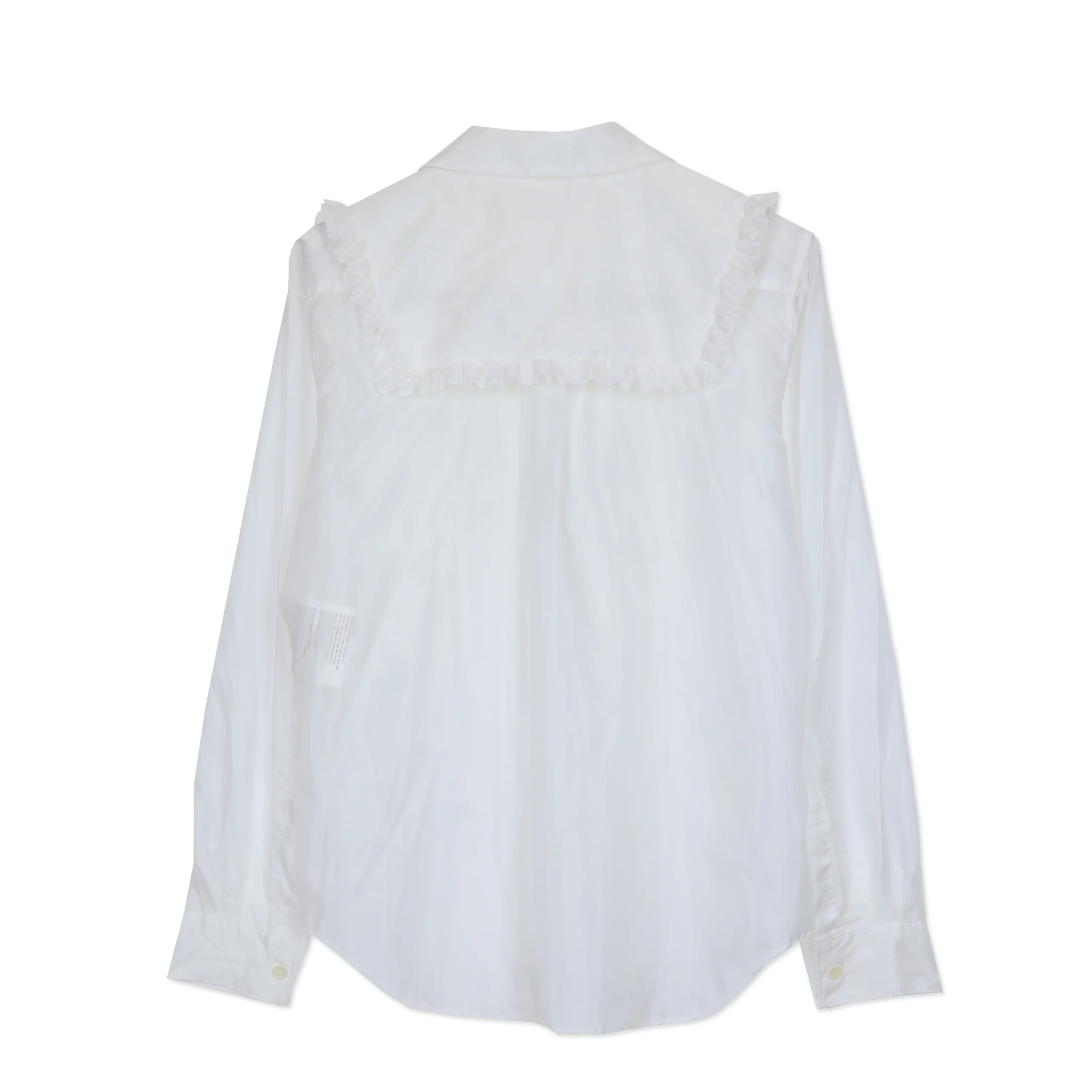 White Taffeta Frill Tie Blouse - Image 2