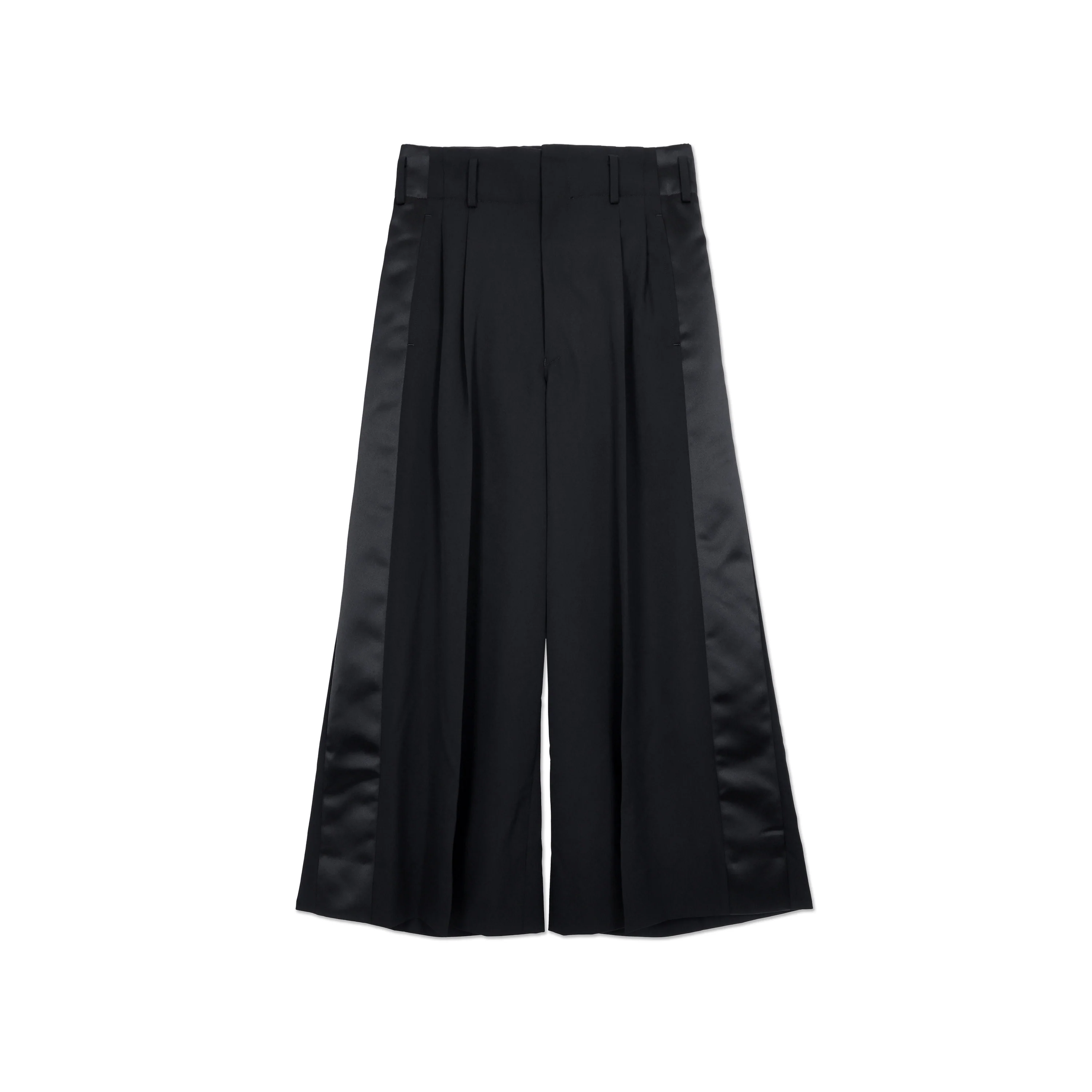 Wide Leg Satin Panel Pant
