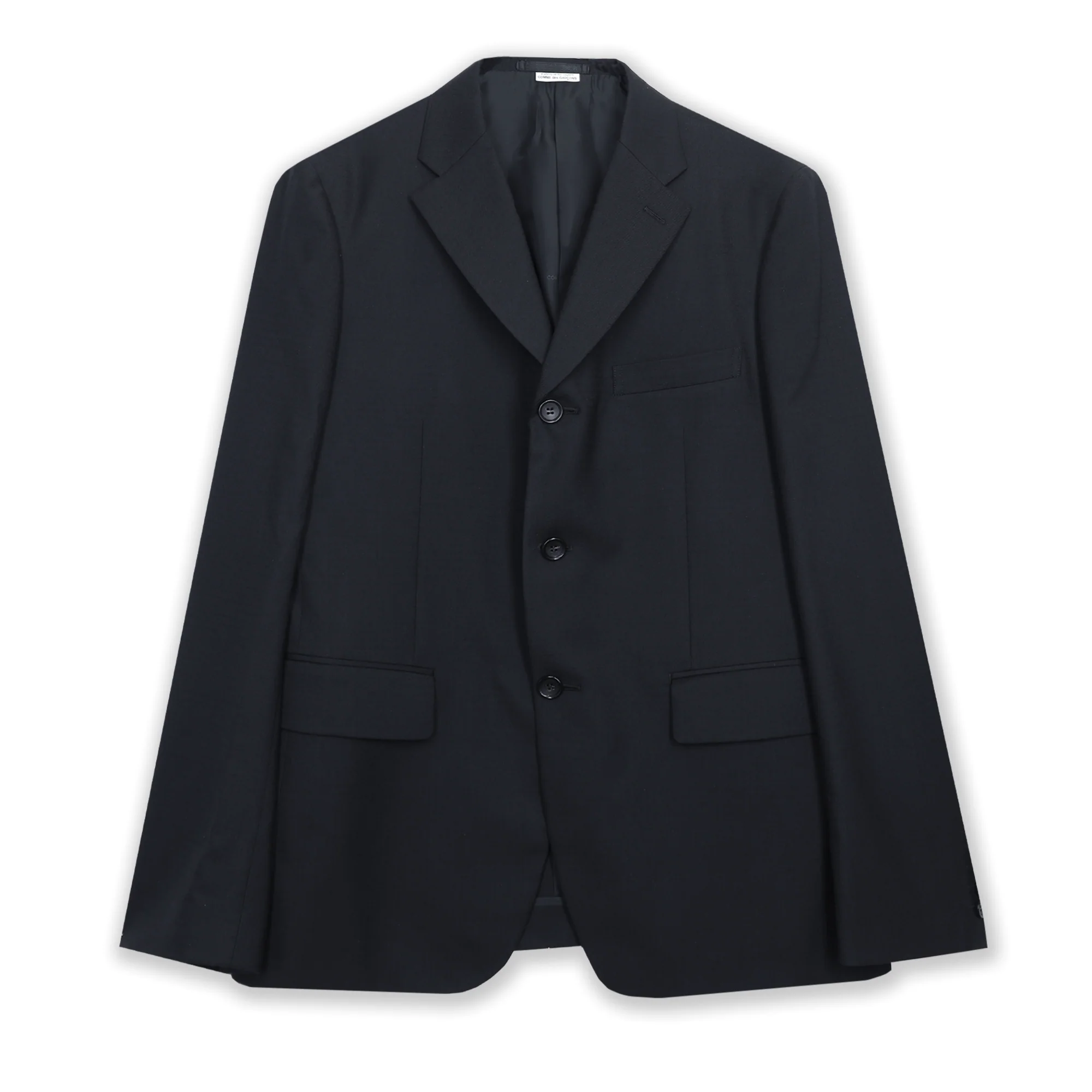 Black Wool Dobby Jacket